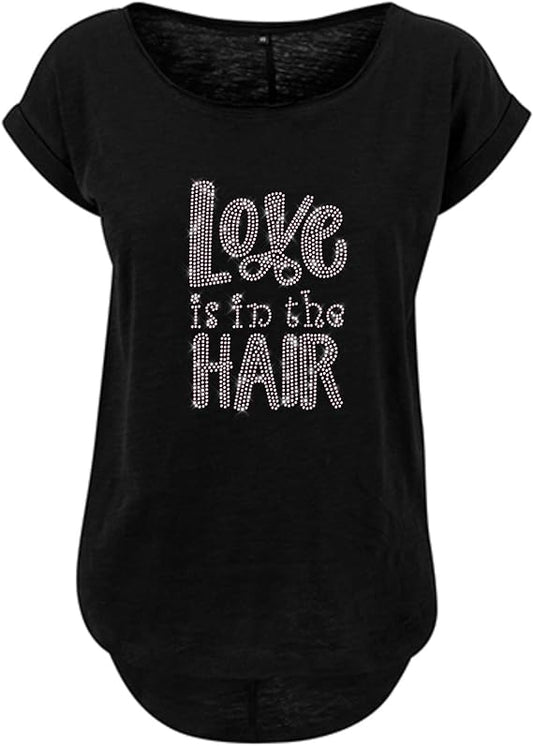 Friseurin - Hair Stylistin - Damen T-Shirt mit Strass Spruch