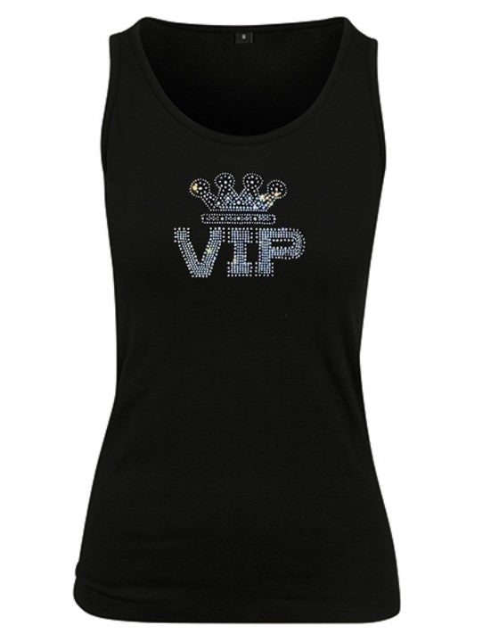 VIP Damen Tank-Top mit Silber Strass