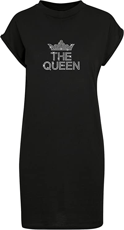 Queen Damen Longshirt-Kleid mit Strass