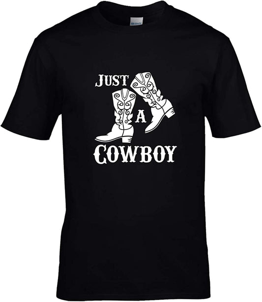 Blingeling® Line Dance Herren T-Shirt mit Cowboy & Stiefel Motiv